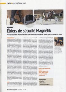 Retrouvez un article de test produit de nos étriers de sécurité Magnetik ASKARA équitation dans le journal Cheval Magazine du mois de juin 2025 !